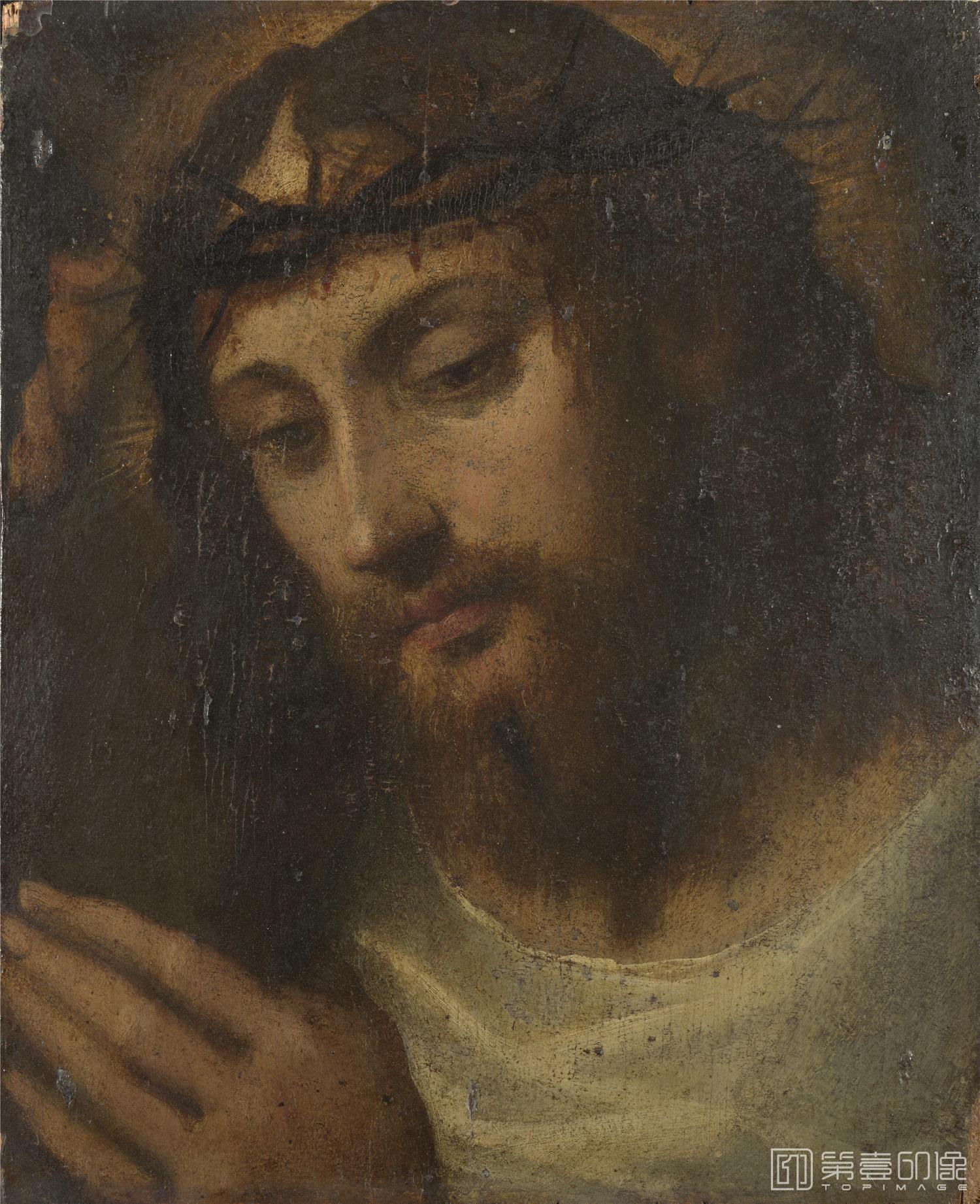 油画-大英博物馆藏画-Sodoma - Head of Christ-2168